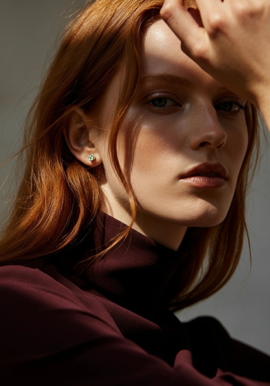 Visual Electric A striking portrait of a female model radiating a